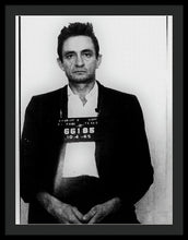 Johnny Cash Mugshot  - Framed Print