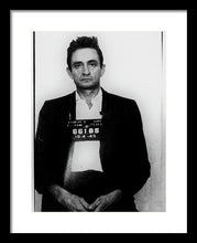 Johnny Cash Mugshot  - Framed Print