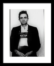 Johnny Cash Mugshot  - Framed Print