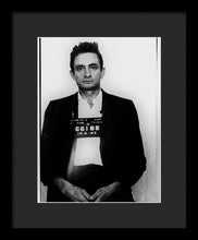 Johnny Cash Mugshot  - Framed Print