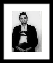 Johnny Cash Mugshot  - Framed Print