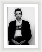 Johnny Cash Mugshot  - Framed Print