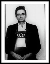 Johnny Cash Mugshot  - Framed Print