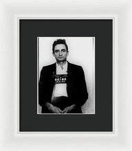 Johnny Cash Mugshot  - Framed Print