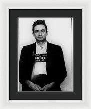 Johnny Cash Mugshot  - Framed Print