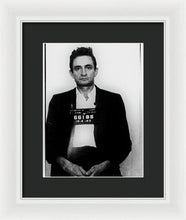 Johnny Cash Mugshot  - Framed Print