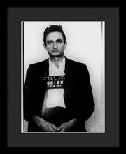 Johnny Cash Mugshot  - Framed Print