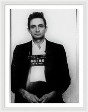 Johnny Cash Mugshot  - Framed Print