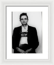 Johnny Cash Mugshot  - Framed Print