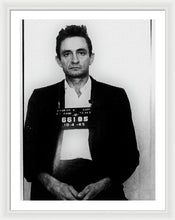 Johnny Cash Mugshot  - Framed Print
