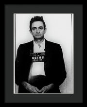 Johnny Cash Mugshot  - Framed Print