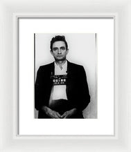 Johnny Cash Mugshot  - Framed Print