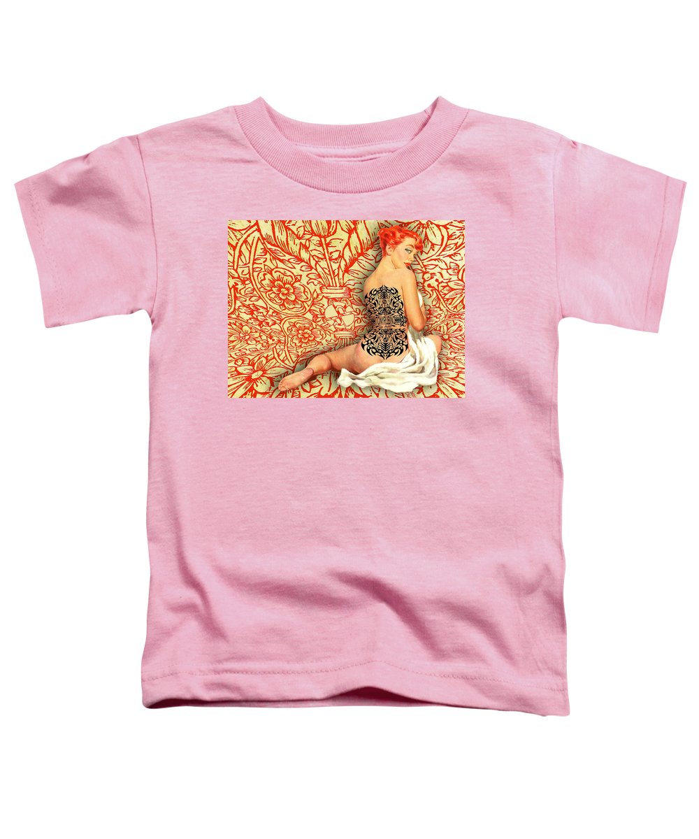 Rise Ink - Toddler T-Shirt Toddler T-Shirt Pixels Pink Small 