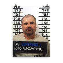 El Chapo Guzman Mug Shot Vertical Color Poster