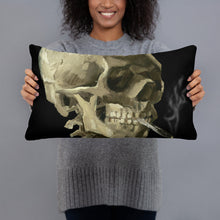 Vincent Van Gogh Skeleton Smoking Basic Pillow