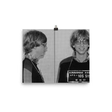 Bill Gates Mug shot Horizontal Black And White Mugshot Photo Poster