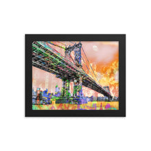 New York City Manhattan Bridge Gold 3 Framed poster