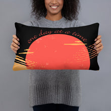 One Day At A Time AA Sober Sunrise Pillow