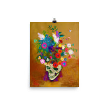 Punk Impressionist Flower Skull Tees Artist Poster