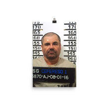 El Chapo Guzman Mug Shot Vertical Color Poster