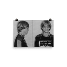 Bill Gates Mug shot Horizontal Black And White Mugshot Photo Poster
