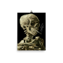 Vincent Van Gogh Skeleton Smoking Poster