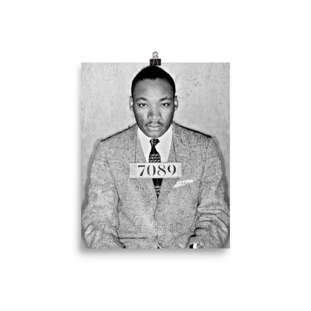 Martin Luther King Jr Mug Shot MLK Poster