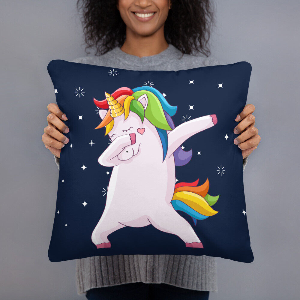 Dabbing Unicorn Shirt Girls Boys Adults - Unicorn Dab Basic Pillow