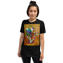 Punk Impressionist Flower Skull Tees Artist T-Shirt