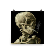 Vincent Van Gogh Skeleton Smoking Poster