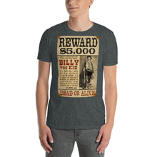 Billy The Kid Mug Shot Wanted Poster Mugshot West Cowboy Vintage T-Shirt