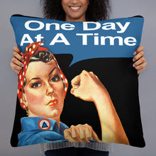 One Day At A Time AA Sober T-Shirt Rosie The Riveter Pillow