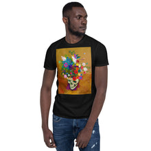 Punk Impressionist Flower Skull Tees Artist T-Shirt