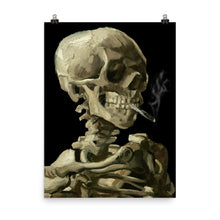 Vincent Van Gogh Skeleton Smoking Poster