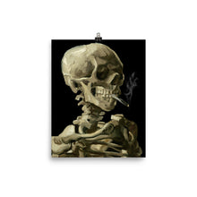 Vincent Van Gogh Skeleton Smoking Poster