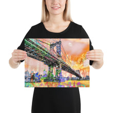New York City Manhattan Bridge Gold 3 Poster