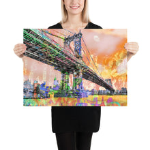 New York City Manhattan Bridge Gold 3 Poster