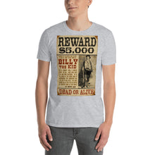 Billy The Kid Mug Shot Wanted Poster Mugshot West Cowboy Vintage T-Shirt
