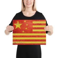 Chinese American Chinese-American Flag Poster