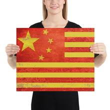 Chinese American Chinese-American Flag Poster