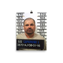 El Chapo Guzman Mug Shot Vertical Color Poster