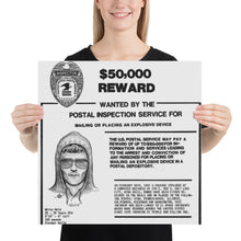 Unabomber Ted Kaczynski Wanted Poster 11 Poster