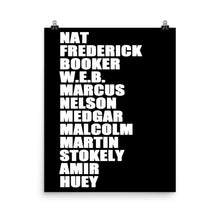 Nat Frederick Booker W.E.B Helvetica Black Lives Poster