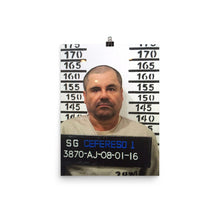 El Chapo Guzman Mug Shot Vertical Color Poster