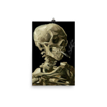 Vincent Van Gogh Skeleton Smoking Poster
