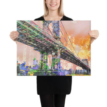 New York City Manhattan Bridge Gold 3 Canvas