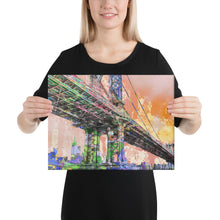 New York City Manhattan Bridge Gold 3 Canvas