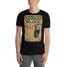 Billy The Kid Mug Shot Wanted Poster Mugshot West Cowboy Vintage T-Shirt