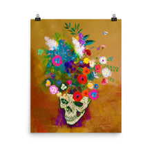 Punk Impressionist Flower Skull Tees Artist Poster