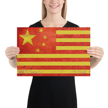 Chinese American Chinese-American Flag Poster
